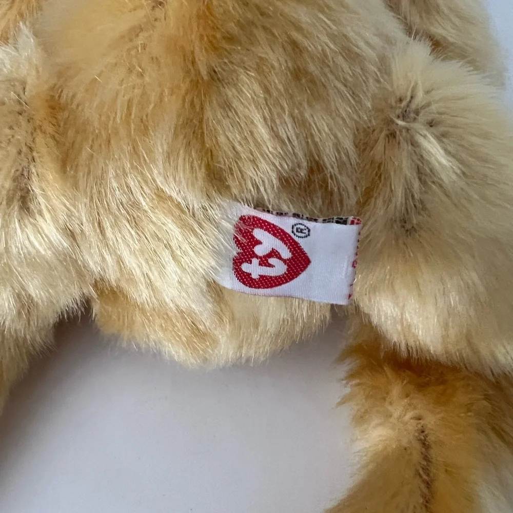 Ty Beanie Baby 2000 Classic “Jeeves” TeddyBear Golden Plush Stuffed Rainbow Nose